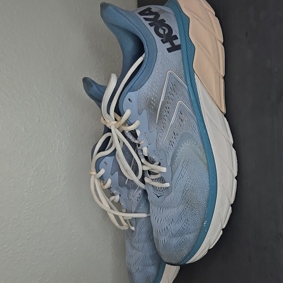 HOKA ONE ONE Arahi 5 Lightweight Lace-Up Sneakers Blue Fog Mesh Size 9.5 - Picture 4 of 9